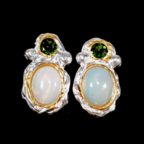 Women Jewelry Gift Natural Opal Earrings 925 Sterling Silver /E115789