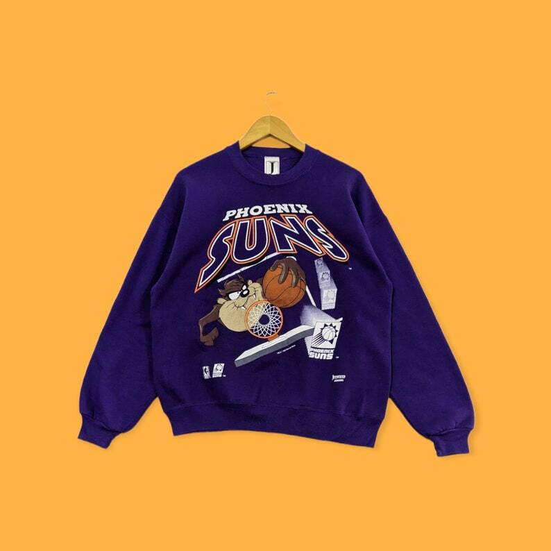 Phoenix Suns Sweatshirt NBA crewneck sweatshirt, classic purple shirt TE9377
