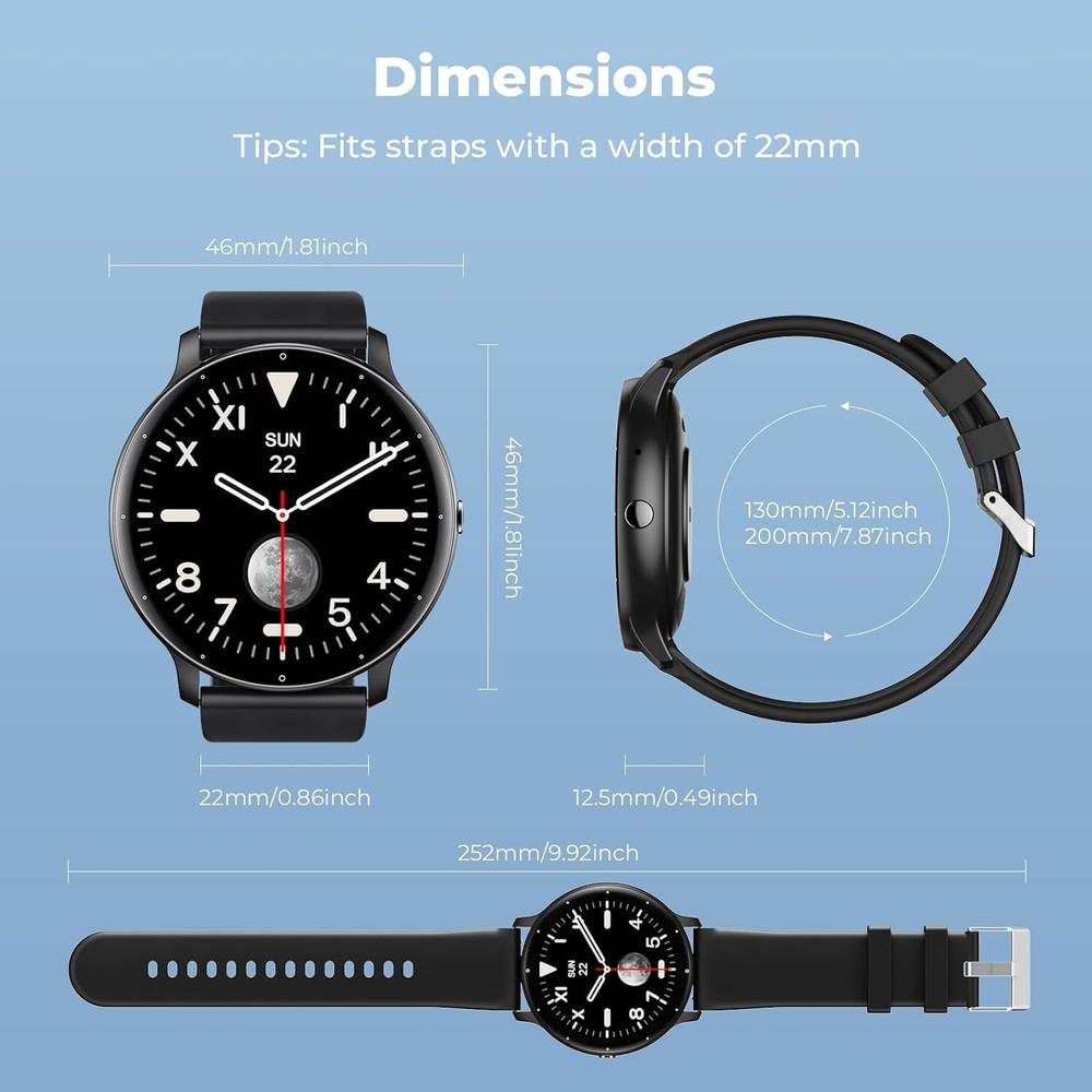 Smart Watch for Men and Women with 1.39 HD Display Fitness Tracker Answer Calls