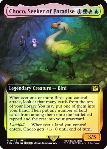 Choco, Seeker of Paradise NM Extended Art Foil #479 MTG FINAL FANTASY