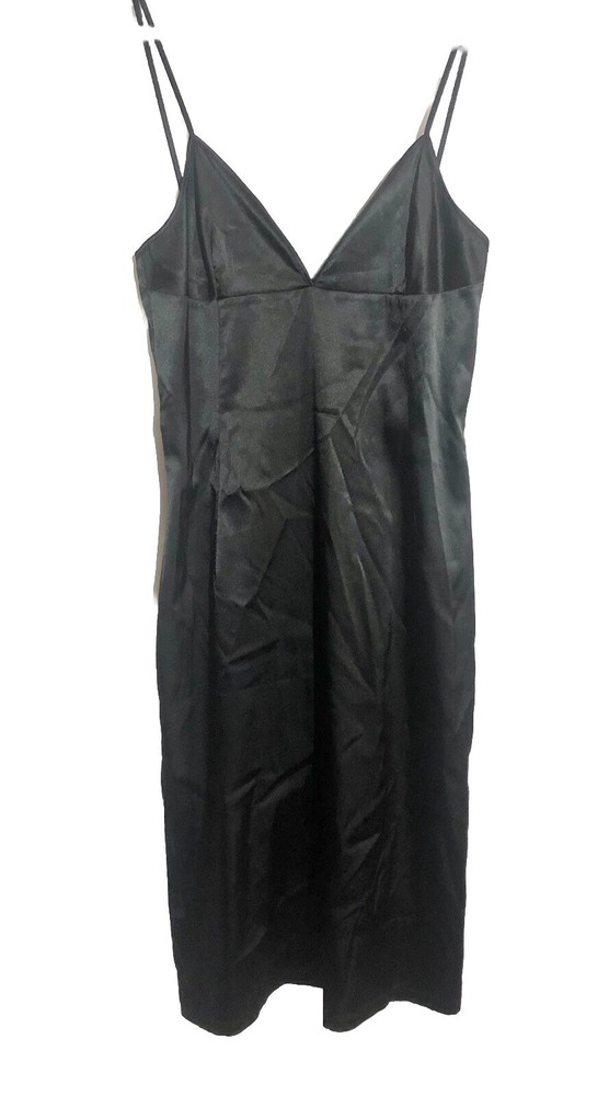 Dolce & Cabana Woman Stretch Slip Dress Sz 28/42 US 6 Quiet Luxury LBD Hologram