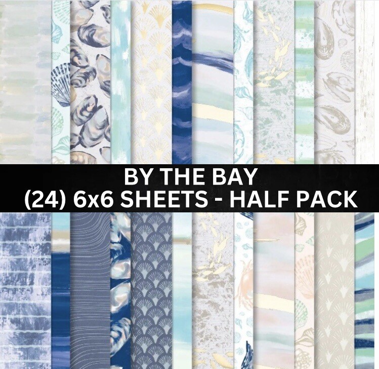 Stampin Up BY THE BAY Designer Series Paper Beach - Half Pack - (24) 6x6 Sheets