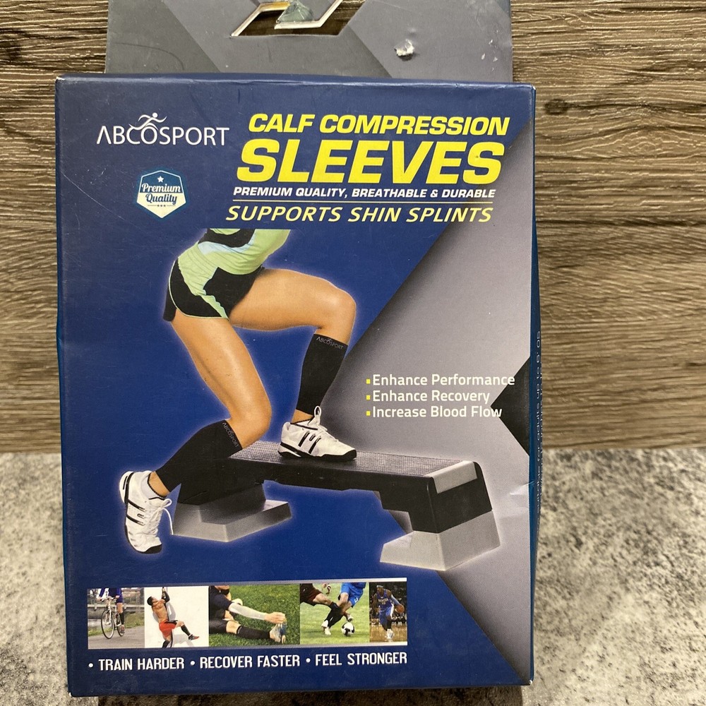 Abco Sport Calf Compression Sleeves for Men & Women Size S/M Enhanced Support-image