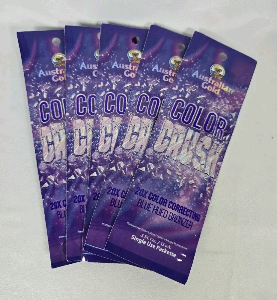 Australian Gold Color Crush 20x Blue HUED Bronzer TANNING Lotion 8.5oz 2 BTLS