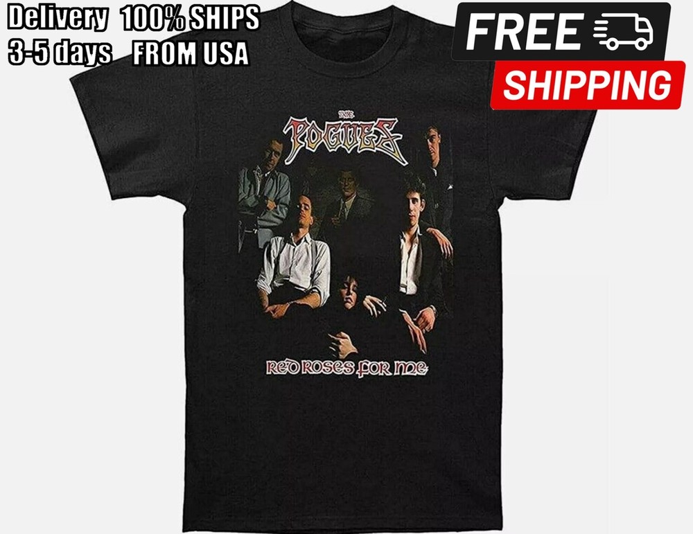 The Pogues Red Roses For Me Graphic Vintage Tee