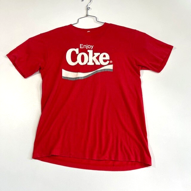 Vintage Coca Cola 80's Single Stitch T Shirt Size XLarge 46-48  Red Made in USA