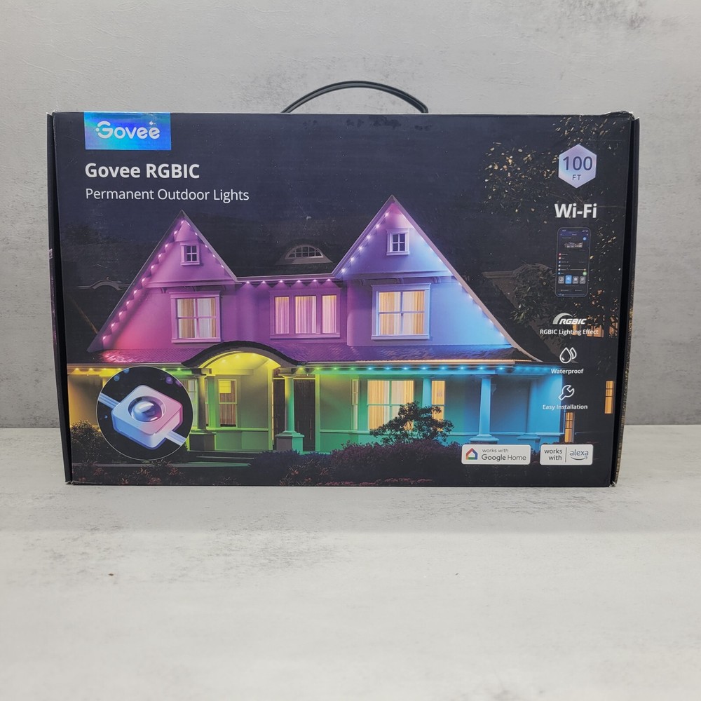 Govee RGBIC Permanent Outdoor Wi-Fi Lights 75 Scene Modes, 100ft  (H705A)™