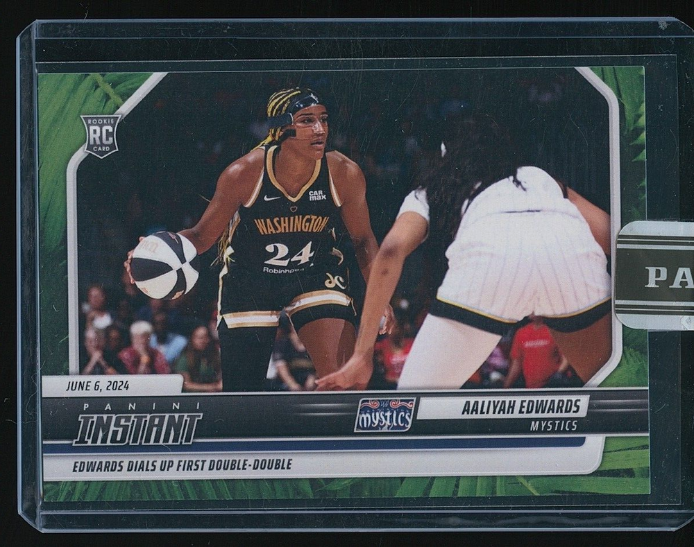 Aaliyah Edwards 2024 Panini Instant WNBA Jungle Rookie Card #52 Serial Numbered to 25-image
