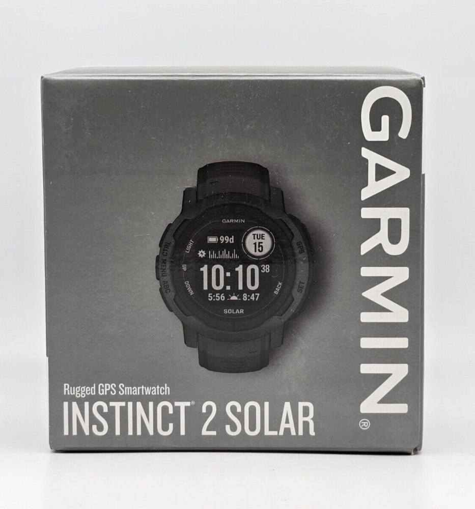 Garmin Instinct 2 Solar 45mm Smartwatch in Graphite Fiber-Reinforced Polymer