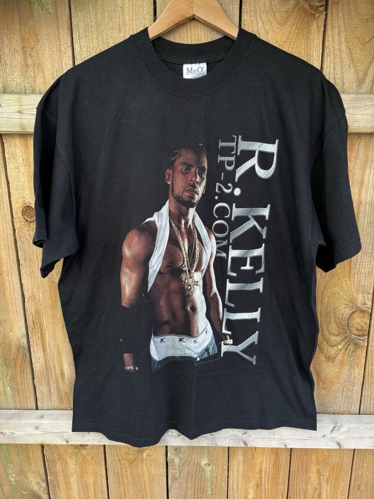 Vintage 2001 R. Kelly TP-2.COM The Tour T-Shirt Mens XLarge Black M&O Knits Rap
