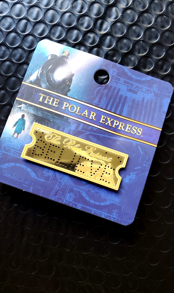 The Polar Express Believe Ticket Enamel Pin - Cristmas Pin NEW