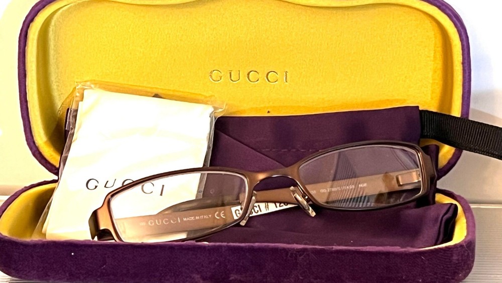 Gucci GG2769/Strass Eyeglasses Brown Frames Clear Lens 49-17 NWT#306