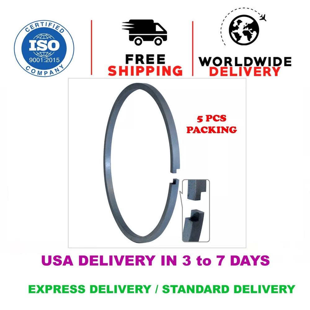 5Pcs Step Gap Cut Sealing PTO Power Train Transmission Piston Rings Oil Seal