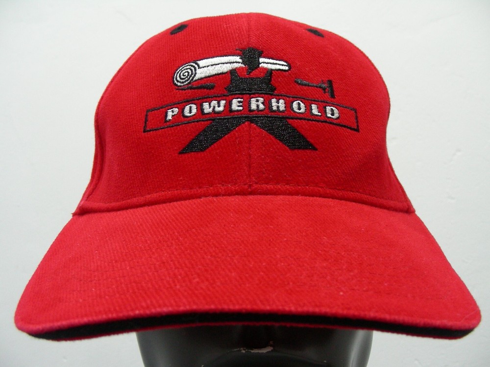 POWERHOLD - Red - One Size Adjustable Baseball Cap Hat!