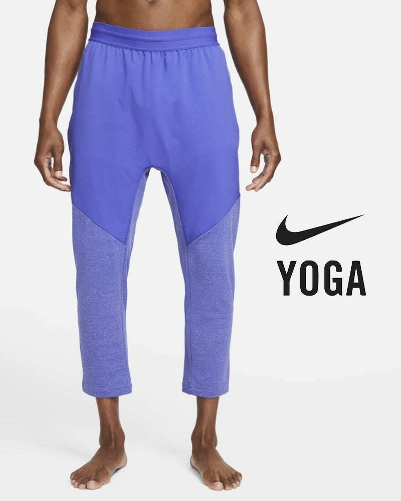 Nike Dri-FIT Mens Yoga Training Tapered Pants Jogger Blue size 2XLT