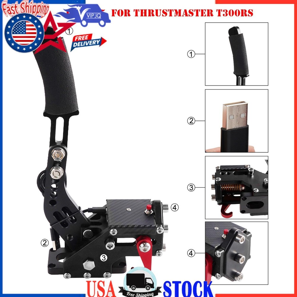 Комплекты ручного тормоза 14 бит PS4/PS5 USB3.0 для рулевого колеса Thrustmaster T300RS черные