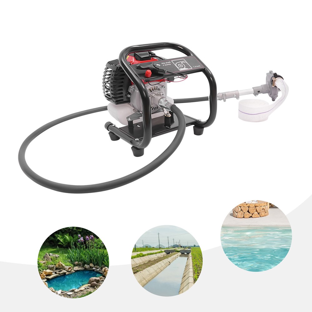 2-Strok Water Pump, 1.5in Water Pump, Water Transfer Pump,Sturdy and Durable