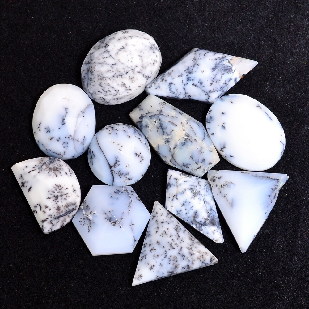 Natural Dendrite Opal Unheated Top Quality Rose Cut Loose Gemstones 11mm-21mm