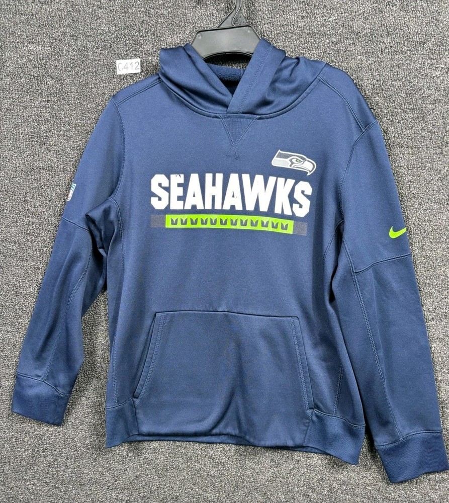 Nike Seattle Seahawks NFL Therma-Fit Hoodie Youth Large 14-16 On-Field Apparel