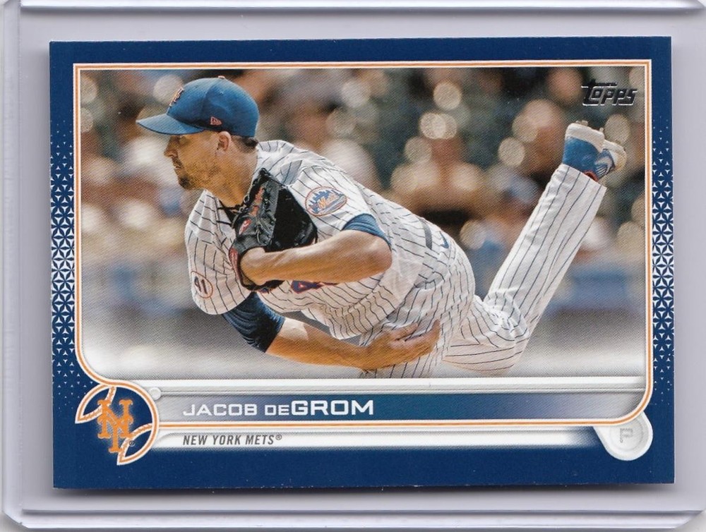 Jacob DeGrom 2022 Topps Series One Royal Blue Parallel #330 MLB Baseball Card