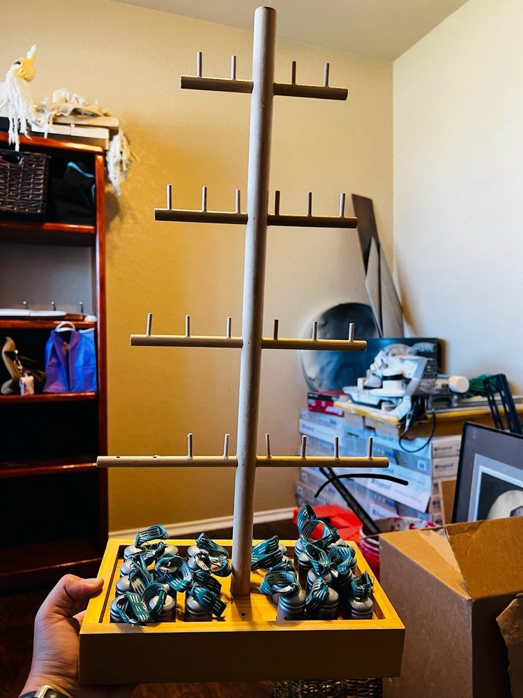 Farmhouse Christmas Advent Calendar Tree Bells Hearth & Hand Wood Metal Decor  