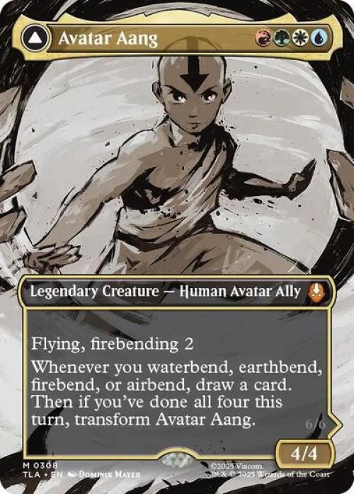 ~ Avatar Aang (Borderless) ~ NM Foil ~ MTG: Avatar ~ MTG ~-image