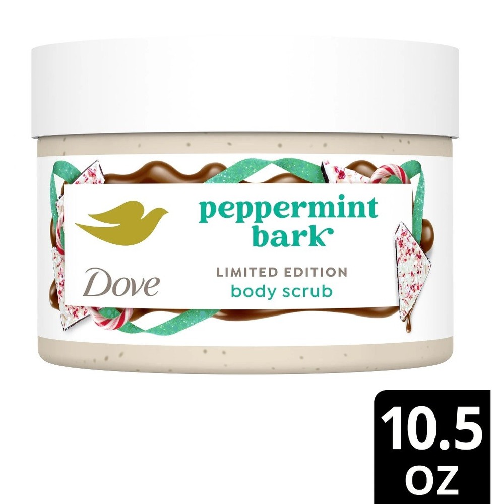 Dove Holiday Exfoliating Body Scrub Peppermint Bark Limited Edition, 10.5oz