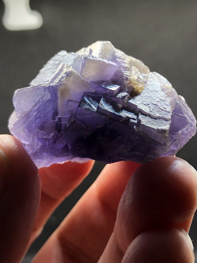 Purple Fluorite Qr Code Flourite Cluster Specimen