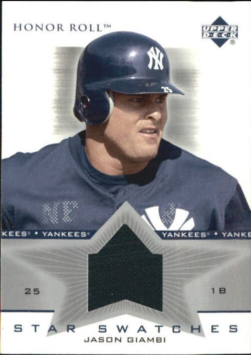 2002 (YANKEES) Upper Deck Honor Roll Star Swatches Game Jsy #SSJG3 Jason Giambi
