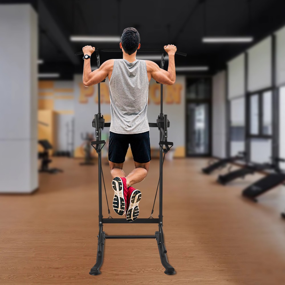 Power Tower Multi-Function Dip Station Pull Up Bar Adjustable Home Gym