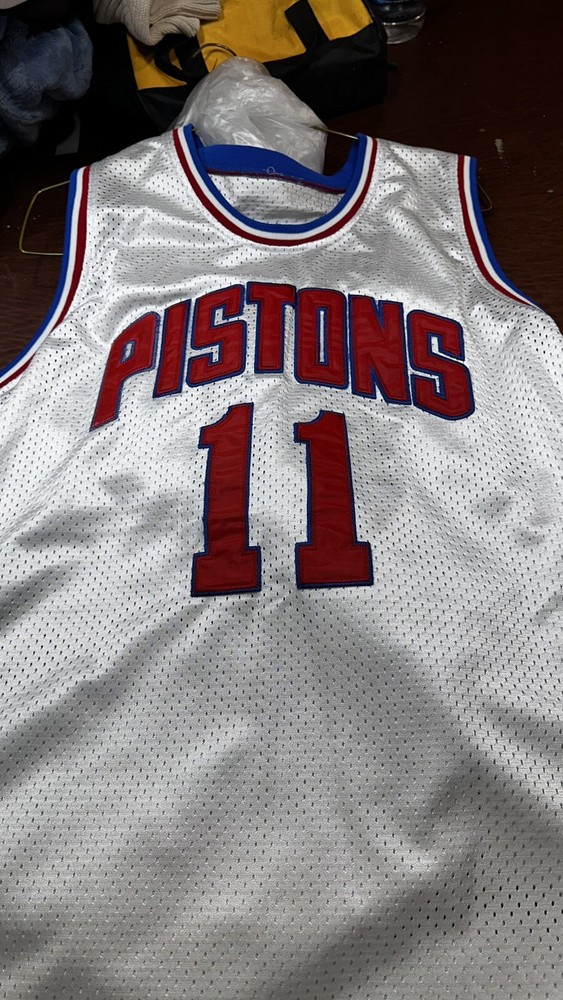 Vintage Detroit Pistons Isaiah Thomas Sand-Knit NBA Basketball Jersey X-Large