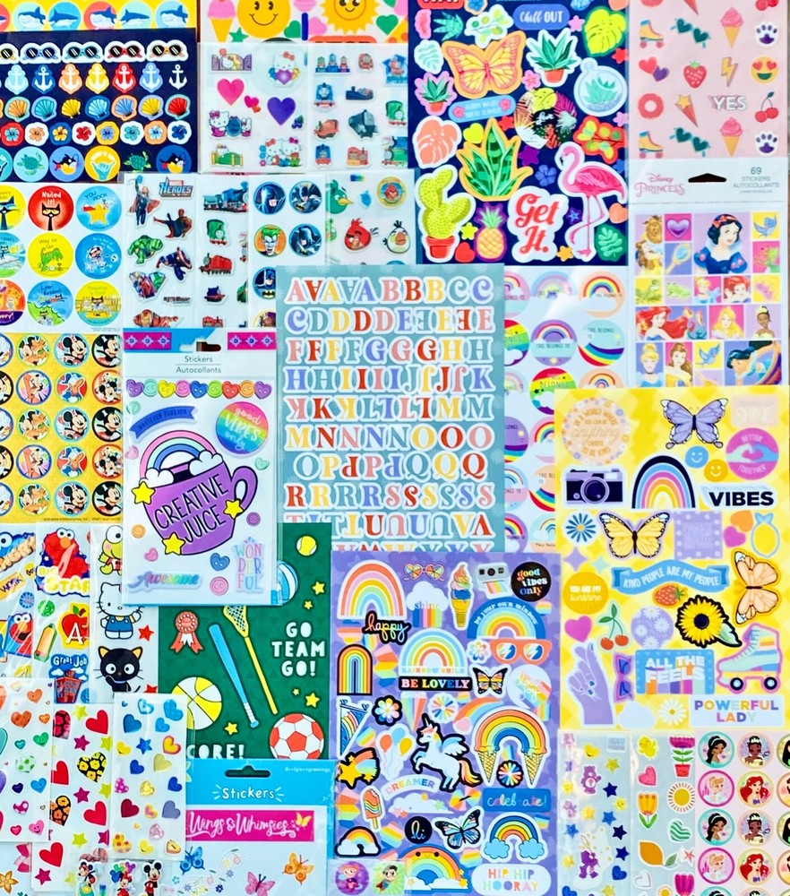 250 Cute Positive Phrase Inspirational Quote Stickers Letters Lot Scrapbook Set