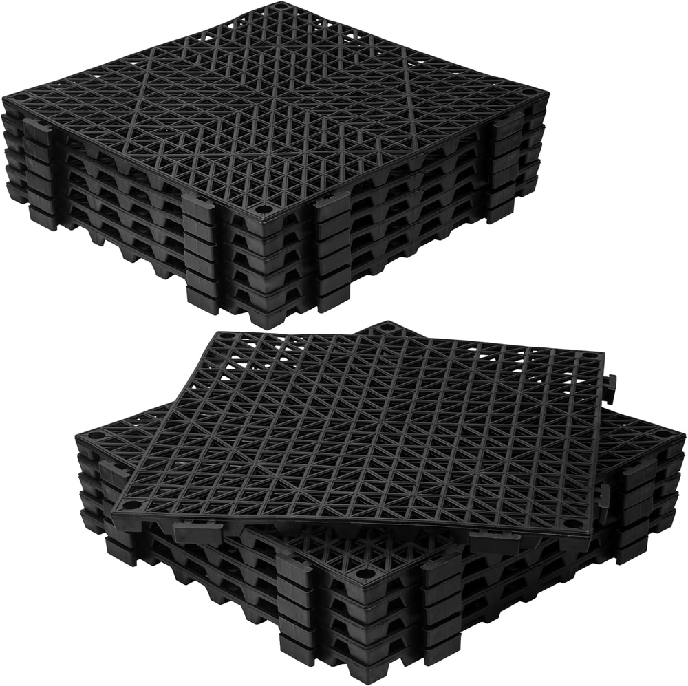12Pcs Drainage Interlocking Floor Tiles 11.8