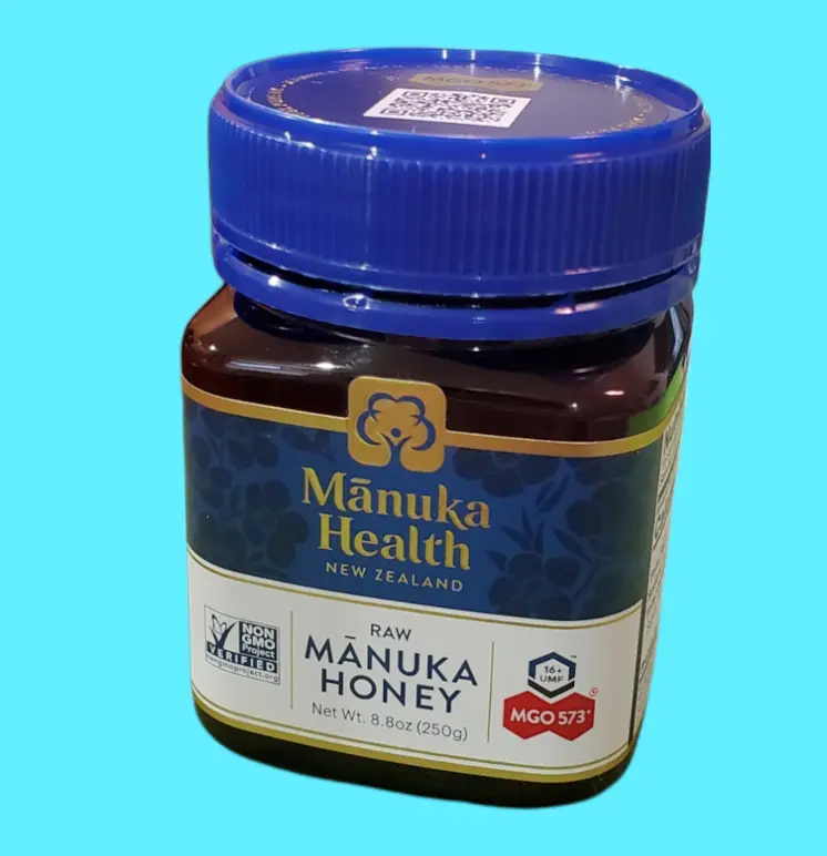 8.8 oz (250 g),  Manuka Health, Manuka Honey Raw, MGO 573+, ( UMF 16+ )  01/2029