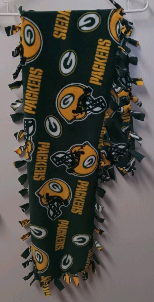 Green Bay Packers Reversible 50-Inch Green Gold Fringe Football Scarf