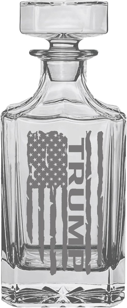 Laser Engraved 750ml Trump Decanter - Ideal Gift for Veterans and Conservatives