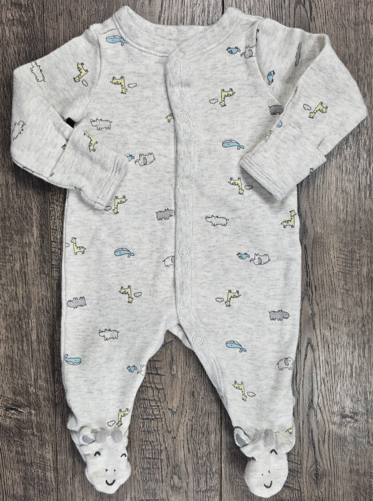 Baby Boy Clothes Carter's Newborn Fun Animal Giraffe Feet Footed Outfit