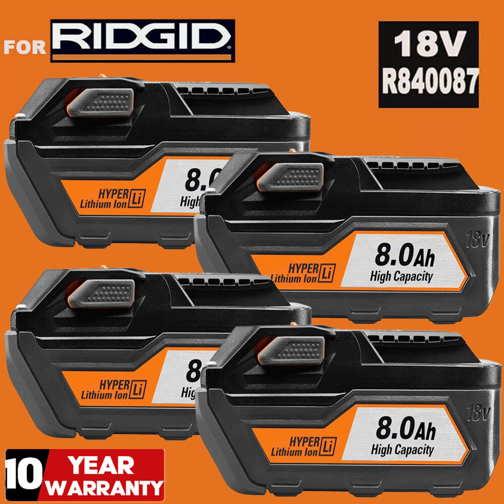 Ridgid 18V R840087 R840085 硬質18Vツール用 1-4x 18ボルトハイパーリチウム電池