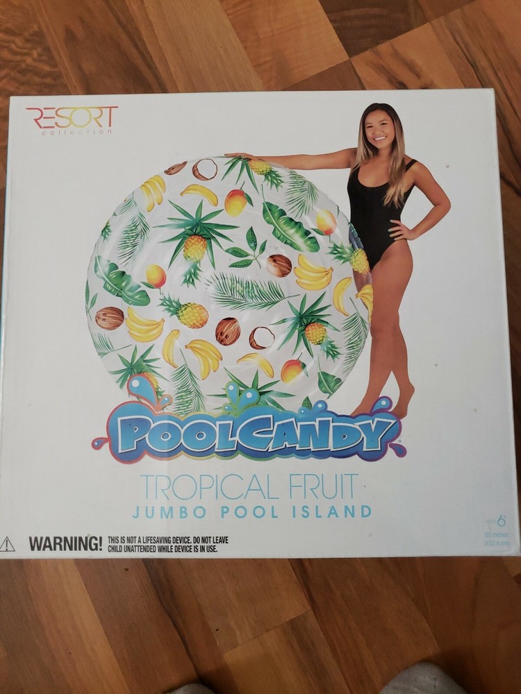 Pool Candy Tropical Fruit Jumbo Pool Island NEW Float Pineapple Coconut Bananas