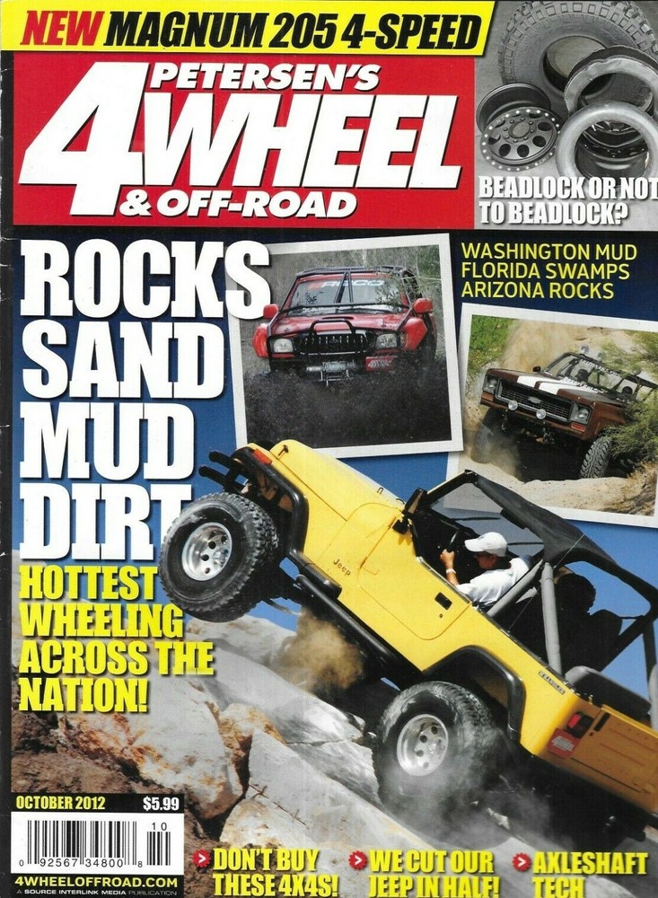 Petersen's 4 Wheel Magazine Washington Mud Florida Swamps Arizona Rocks 2012