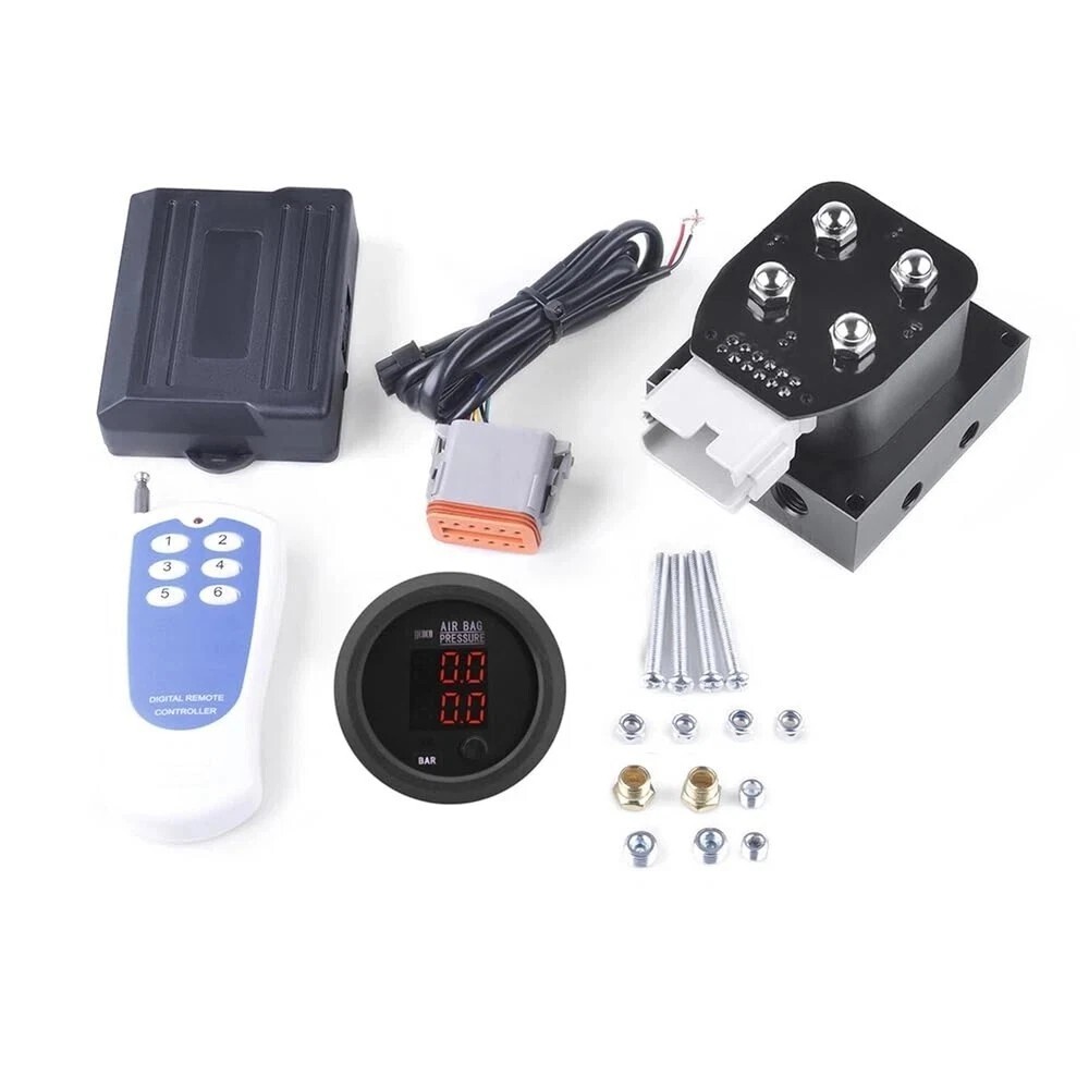 12V 4-Valve Solenoid Air Ride Suspension Manifold with Remote Control