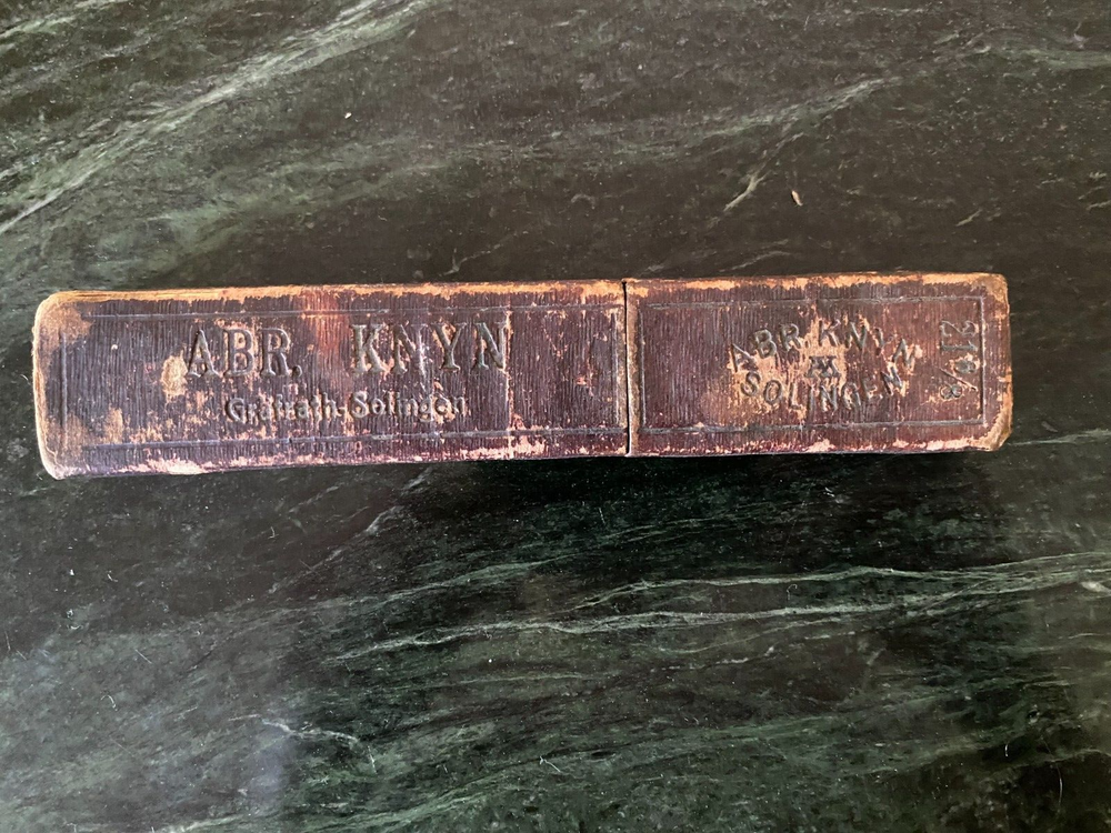 Vintage ABR. KNYN SOLINGEN 21 6/8 Straight Razor Box-image