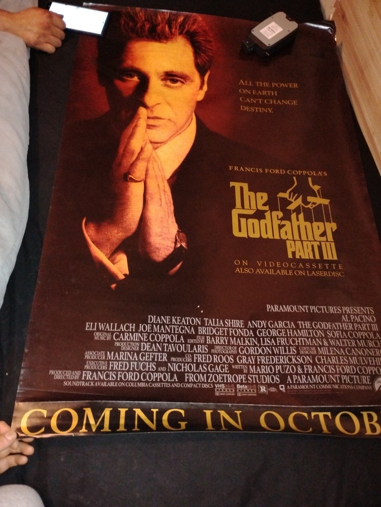 The Godfather Part III 3 Three • Original Movie Poster 1990 • 27x41