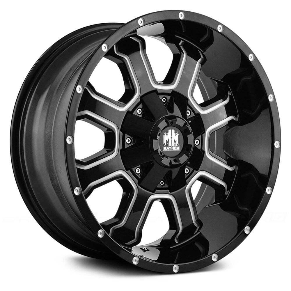 Mayhem 8103 FIERCE 20x10 Black Wheel -19 Offset 5x139.7 Bolt Pattern 87 Hub Single Rim