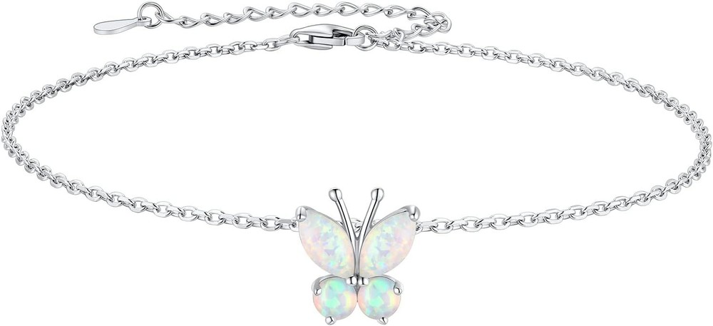 Cute Butterfly 925 Sterling Silver Anklet for Women