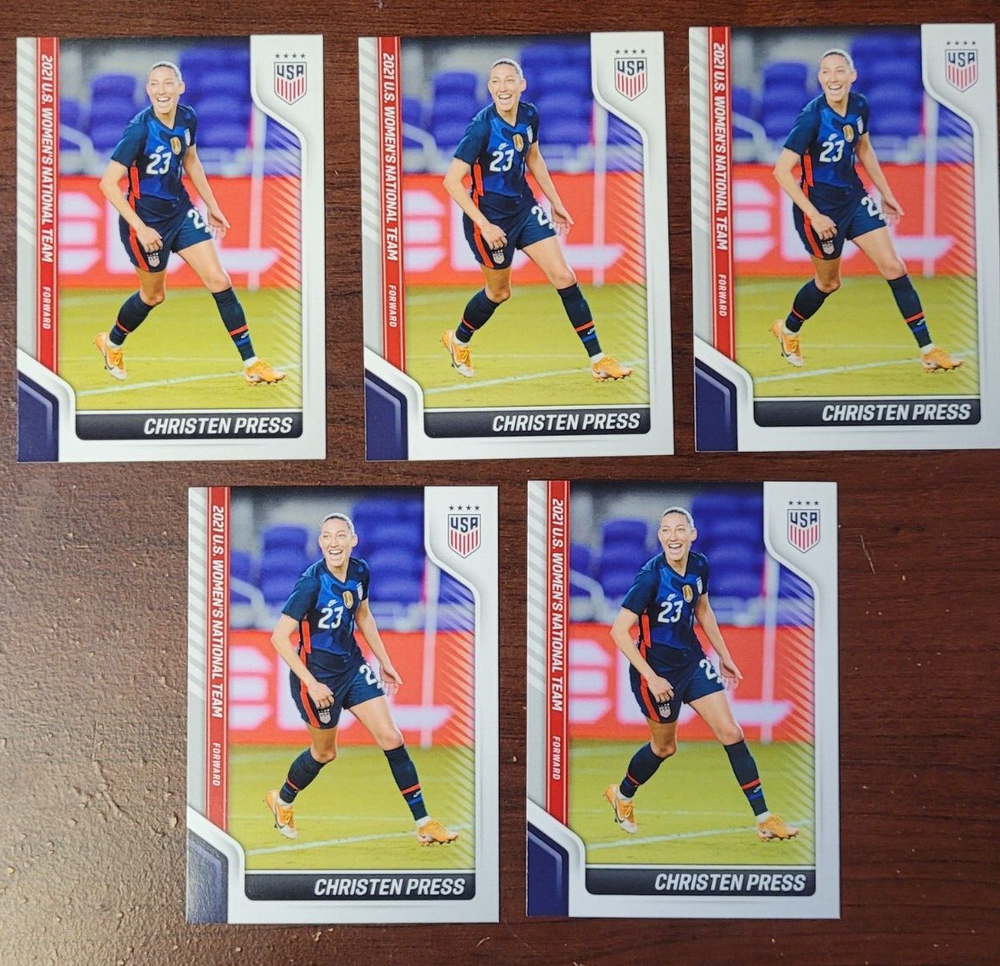 Christen Press 5 Card Lot 2021 USA Womens Soccer Team Panini Instant