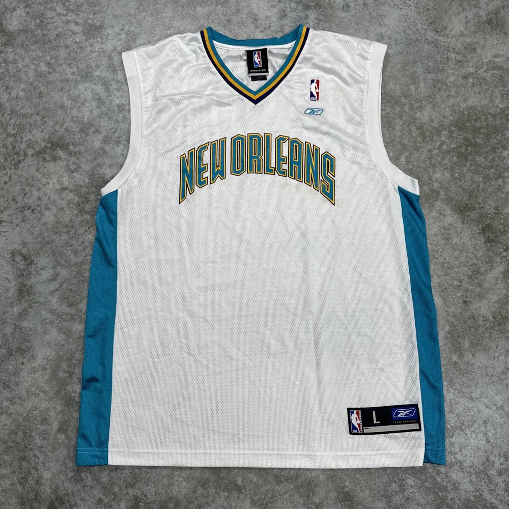 Vintage 2002-03 New Orleans Hornets Reebok NBA Jersey Mens Size Large Blank No Flaws