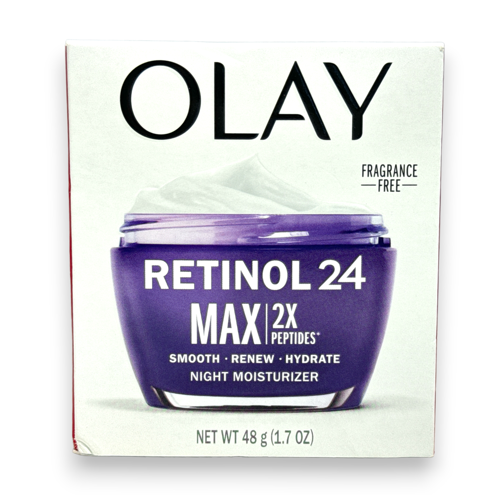 Olay Retinol 24 Max 2x Peptides Night Moisturizer Fragrance-Free 48g/1.7oz. NEW