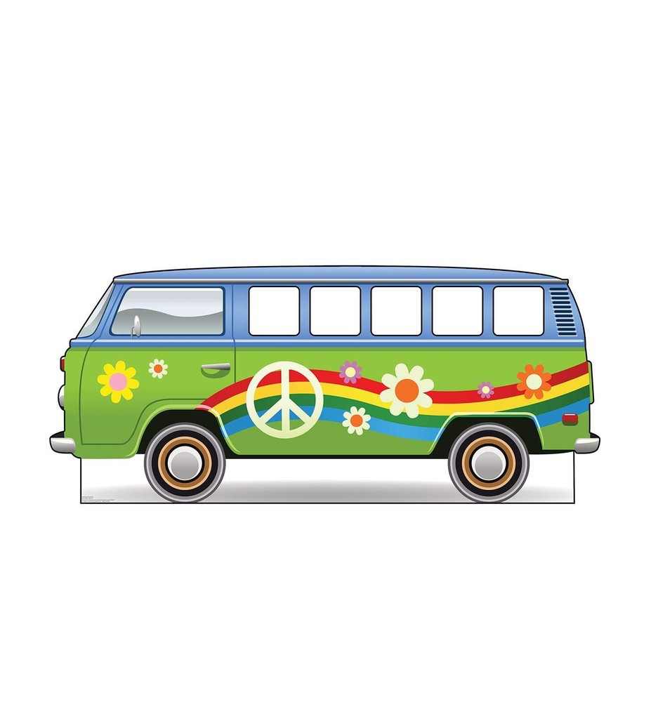 Hippie Bus Stand-in Life Size Cardboard Cutout Standup