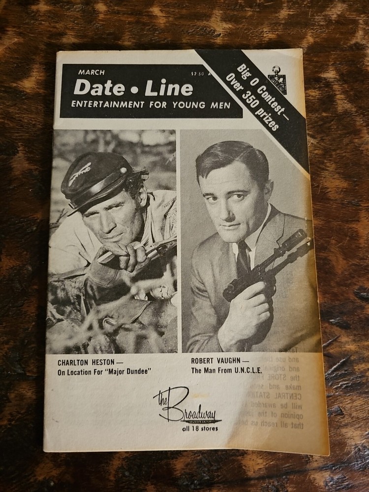 The Broadway Date-Line Pamphlet Entertainment For Young Men March 1965